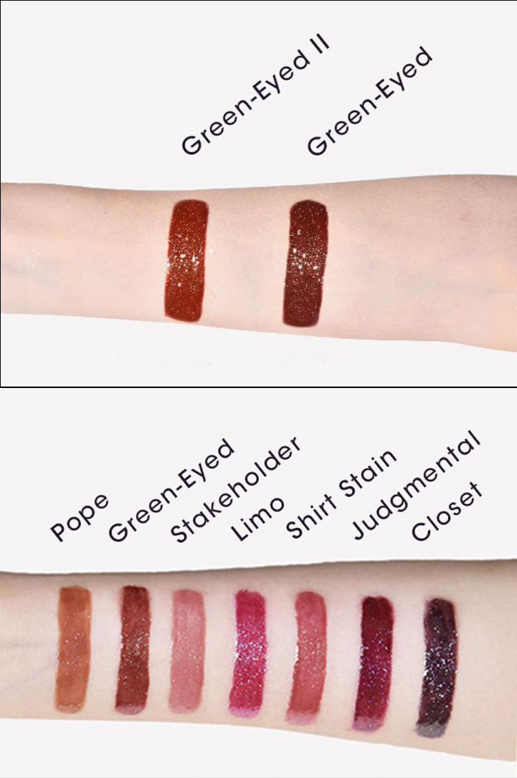 HEDONE bảy sin lip glaze 1986 phân cực gương bóng son bóng son môi 嫉妒 quái vật sữa đậu nâu đỏ son bóng colorkey