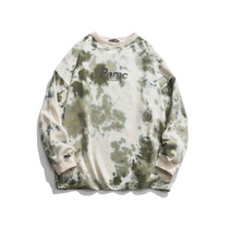 2020 new autumn camouflage tie-dye street style round neck sweater mens trend ins loose casual cover-up clothes