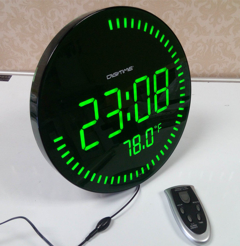 Jumbo Large Modern Design Digital Home Decor Night Light LED Wall Clock