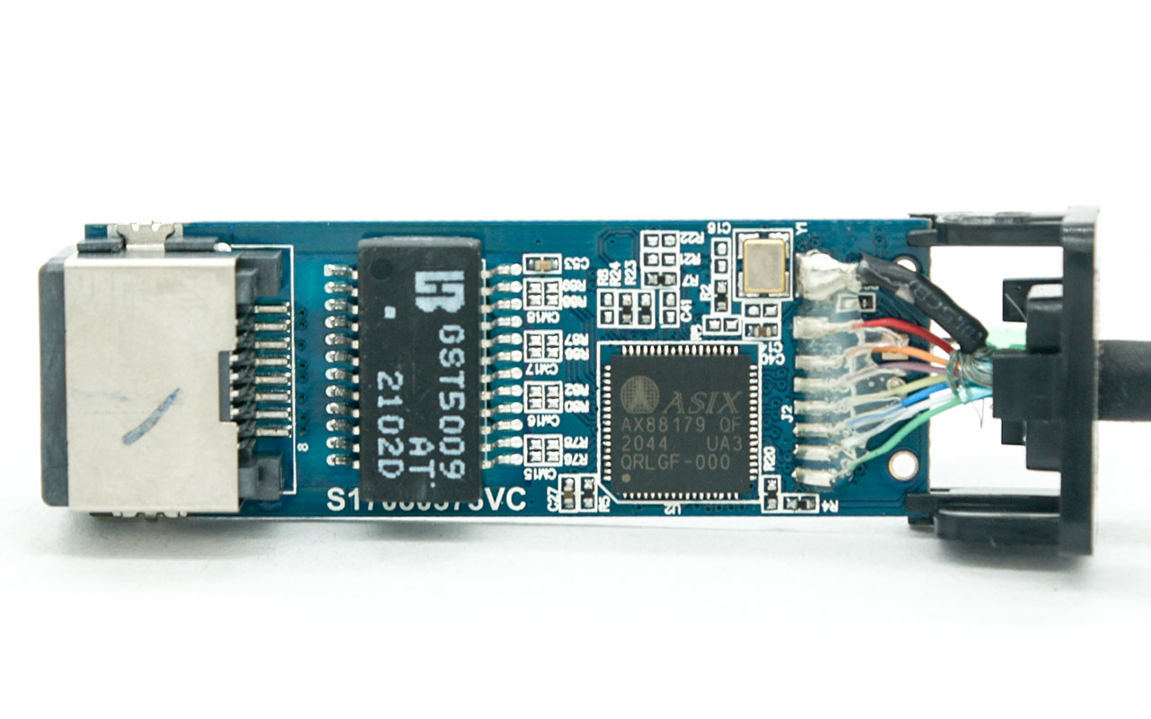 ASUS USB3.0 to RJ45 有线千兆以太网卡转换器 拆解报告90XB05WN MCA010 0H102 U3 TO RJ45 Dongle 亚信AX88179 1000M switch软路由免驱