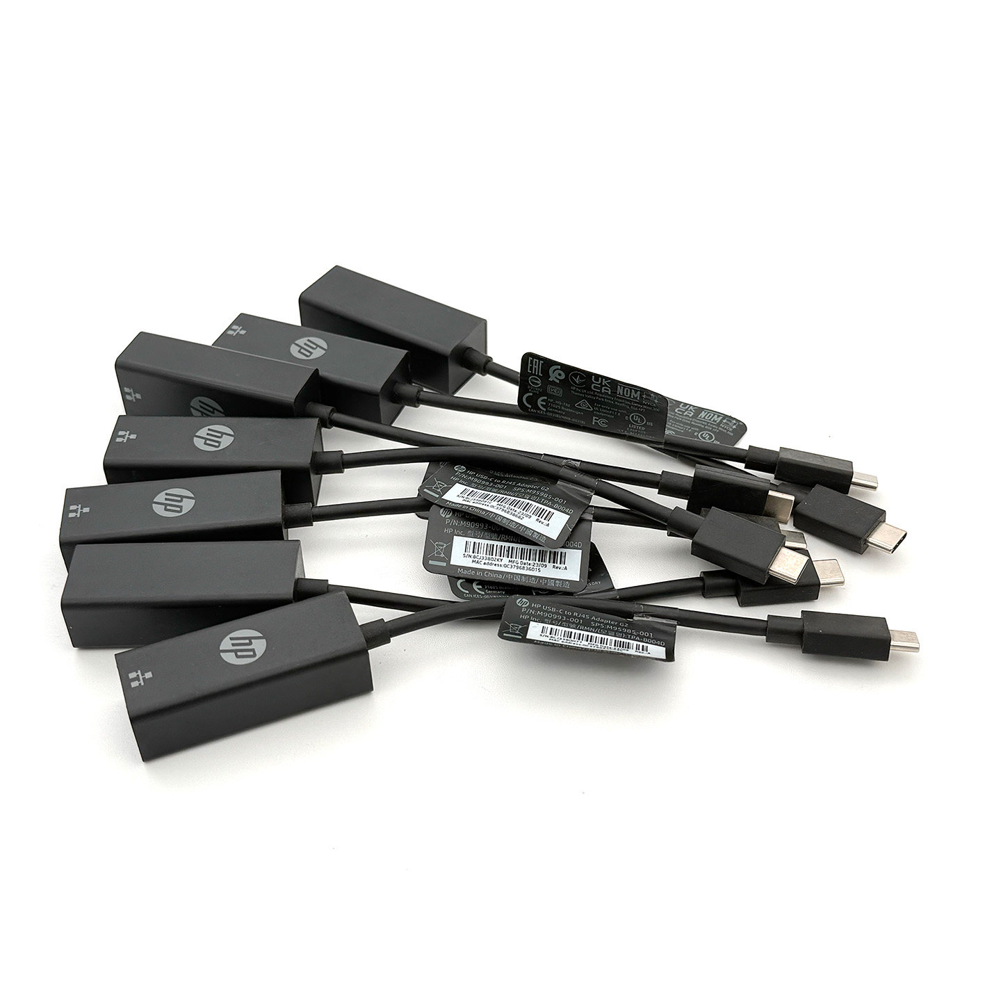 惠普HP M90993-001 M95985-001 USB-C转RJ45千兆网卡G2代拆解 | hp usb c to rj45 adapter gigabit ethernet Model:tpals001d tpa-b004d