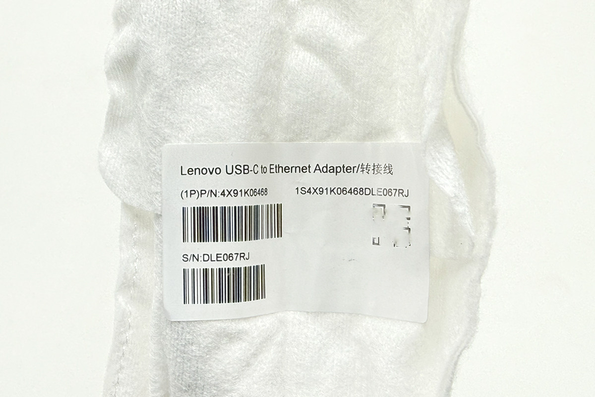 全新联想Lenovo USB-C to Ethernet Adapter转接线 (FRU 5C11M65348  SC10P27625 03X7456) RTL8153 Gigabit免驱，Mac/Win即插即用