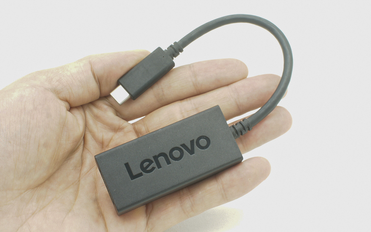 20厘米联想雷电3 霹雳3 type c转vga转换器高清线Lenovo Thunderbolt3 USB-C to VGA Adapter 转接线4X90M42956 FRU:03X7378