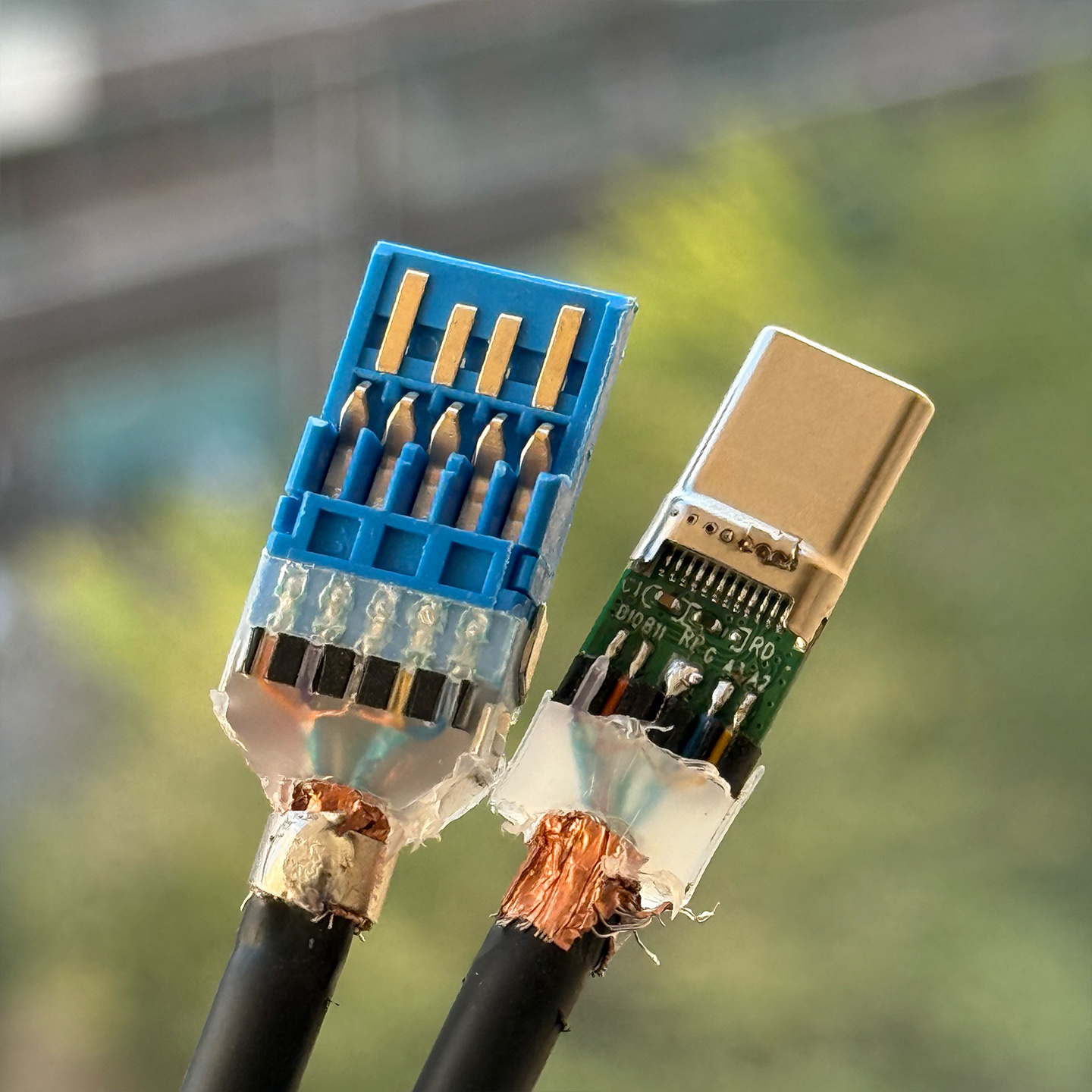 全新原装绿联UGREEN USB3.1 数据线2合1手机PD快充电线双CC线移动硬盘高速传输线10gbs USB C TO USB C CABLE with USB A  Adapter