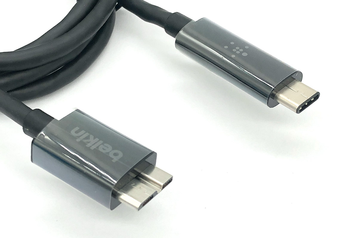 Belkin 3.1 USB-C 转 Micro-B 数据线 (USB Type-C™)E-Marker 被动式3A USB3.1 10Gbps 3FT Type C To Micr-B Cable PD2.0快充转接线 F2CU031bt1M-BLK