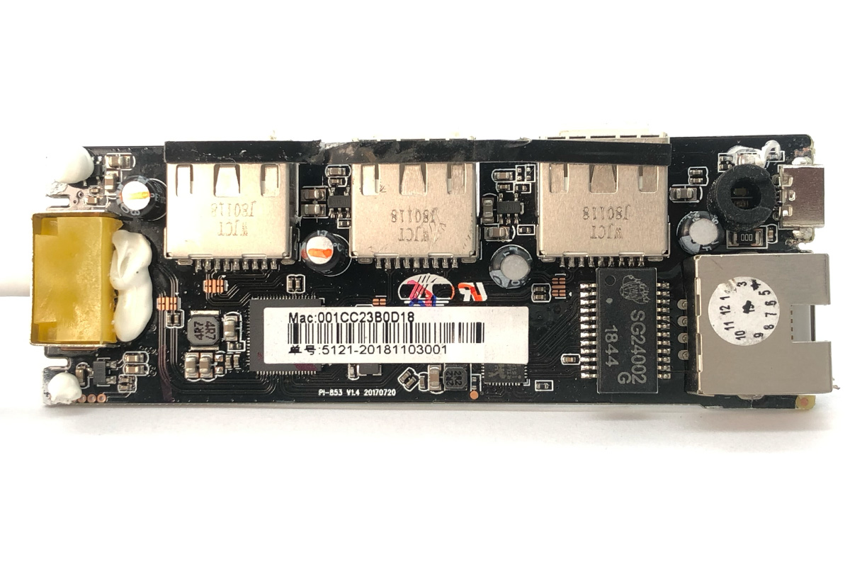 免驱动小米USB3.0转RJ45千兆有线以太网卡口转换器ZJQ03TM RTL8153B  4-in-1 Multi-functional Gigabit Ethernet Adapter 免驱动
