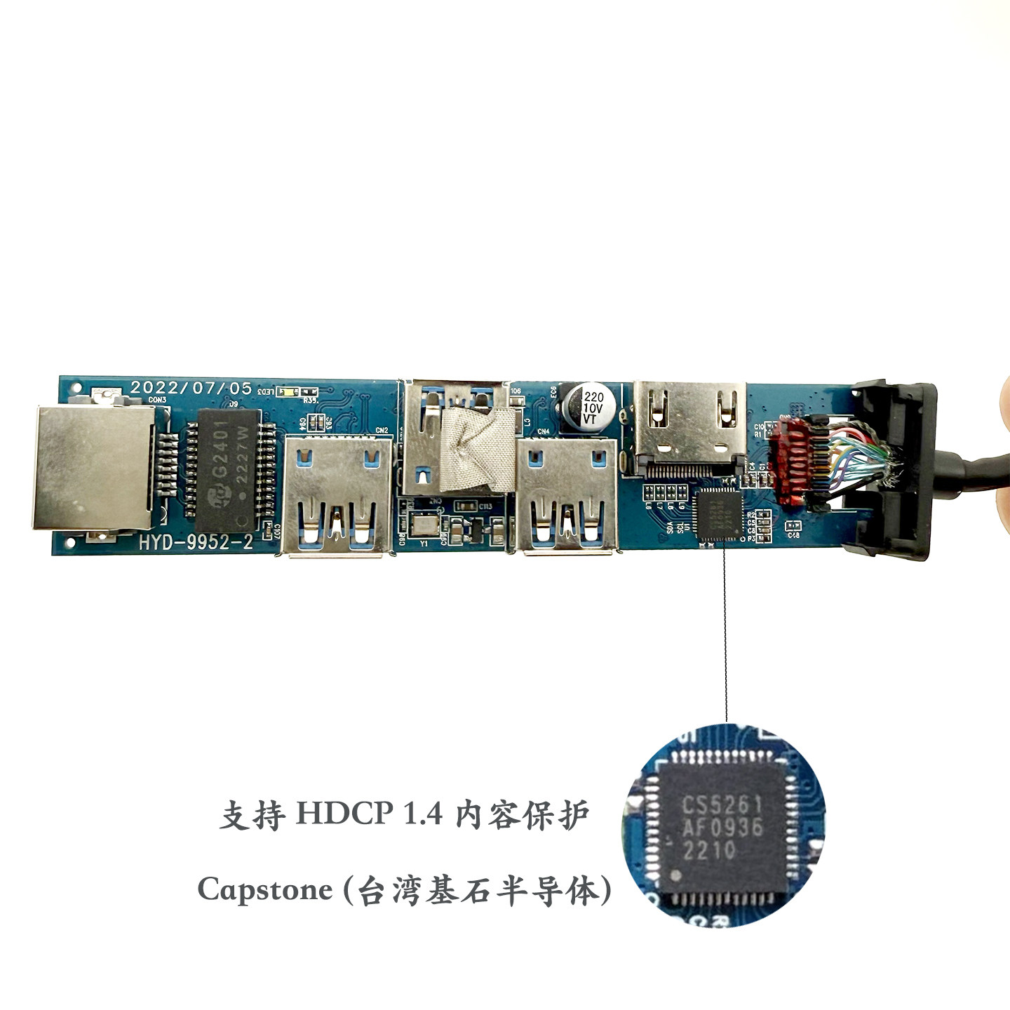 亚信AX88179A Type-C扩展坞千兆网口转换器 免驱适用苹果MacBook Pro/Air笔记本iPad华为手机平板连接电视4K投影USB3.0多功能分线器