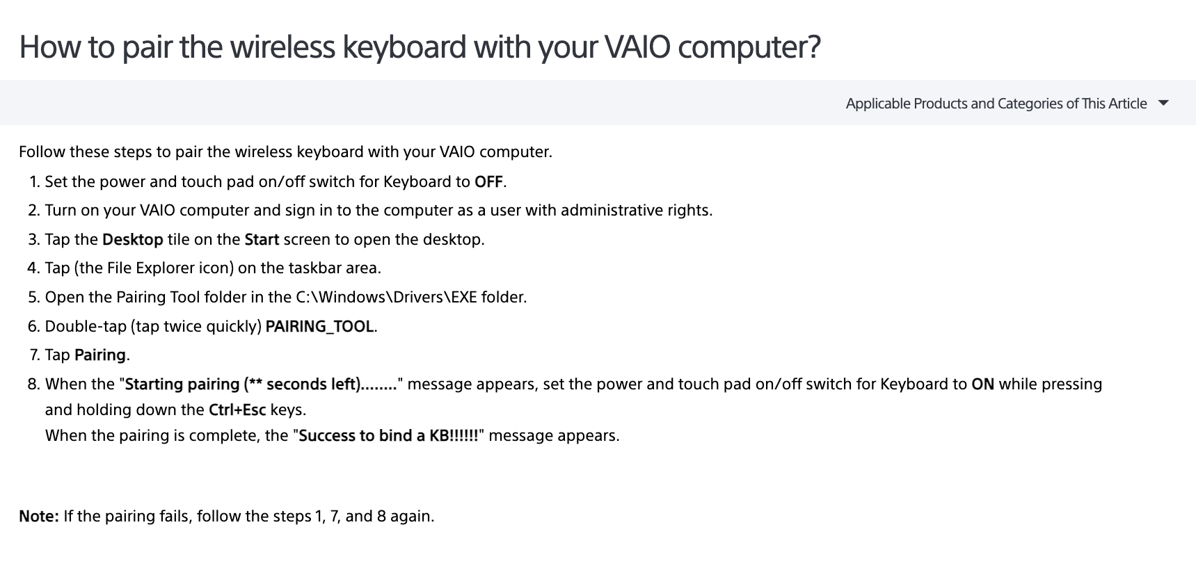 索尼 Sony VAIO Tap 11 (SVT11) 平板电脑无线键盘 VGP-WKB16/WKB16A 原装全新多国布局，附带 win7/win8/win10/win11 驱动安装与配对避坑指南
