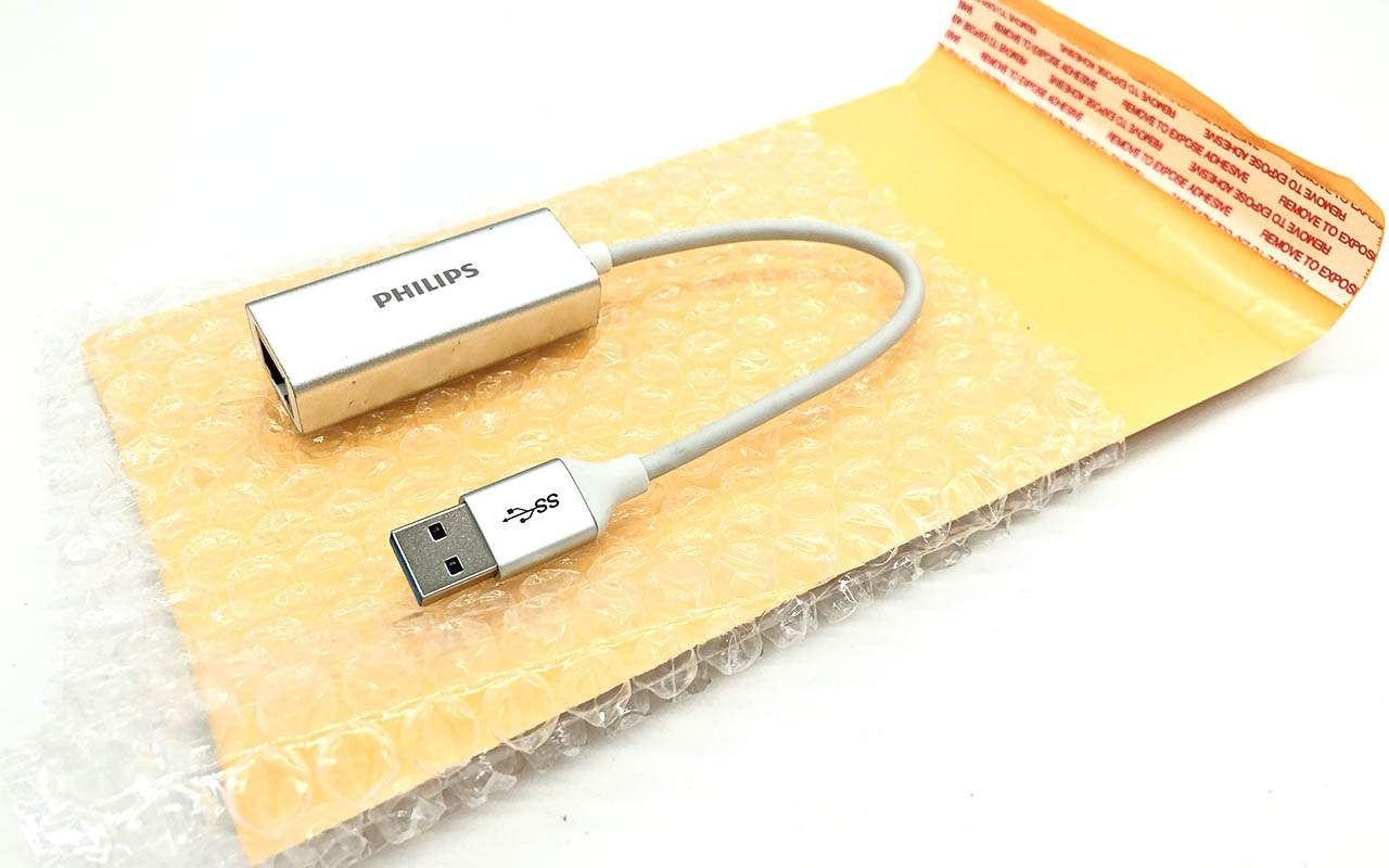 swr1609i飞利浦 PHILIPS USB3.0有线千兆网卡 拆解报告 USB3.0 TO RJ45 Gigabit Ethernet Adapter 1000M RTL8153 免驱动铝合金