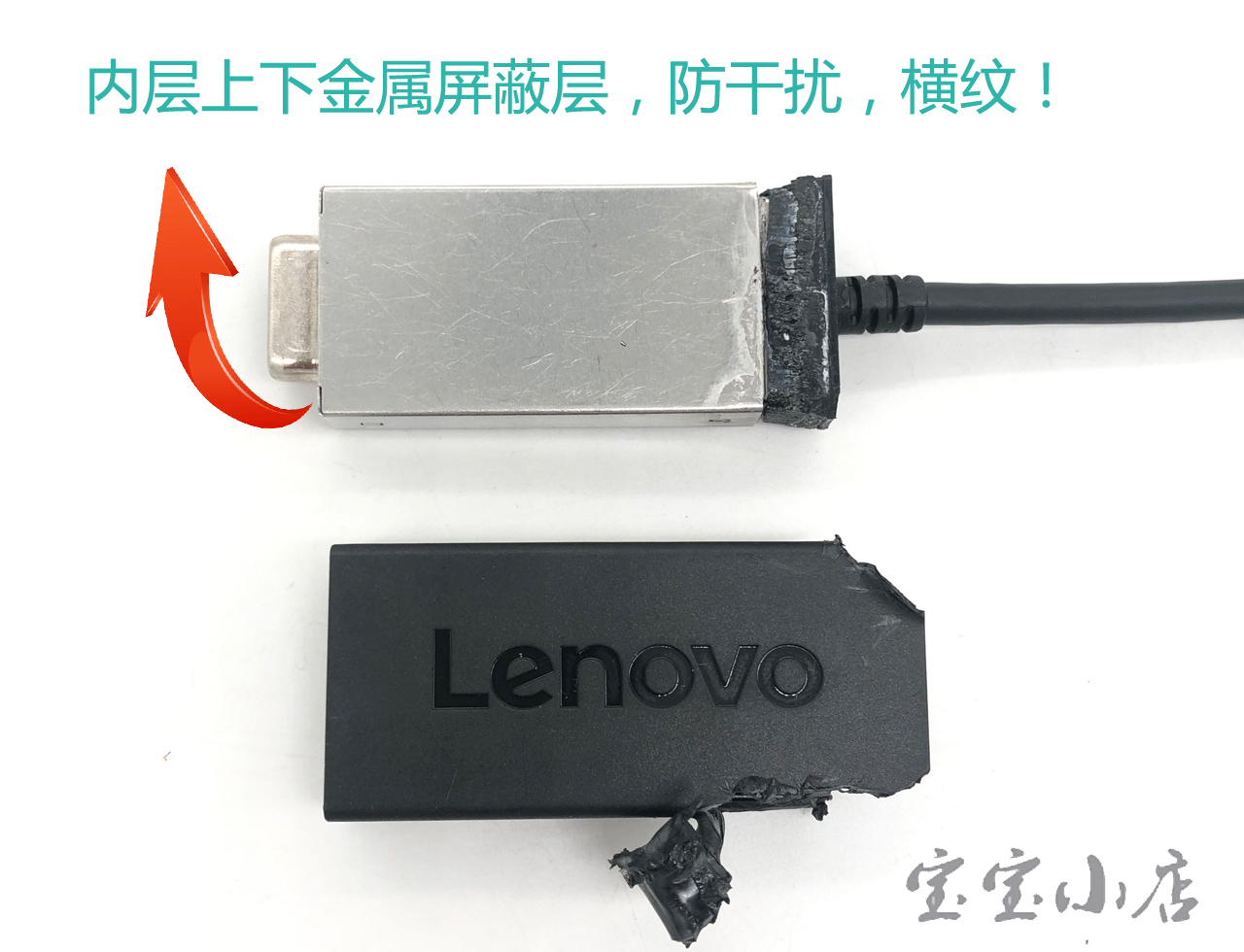 联想USB-С TO VGA 15针适配器转换线 RTD-2166-CG3 Type-C转VGA转接线GX90M44578