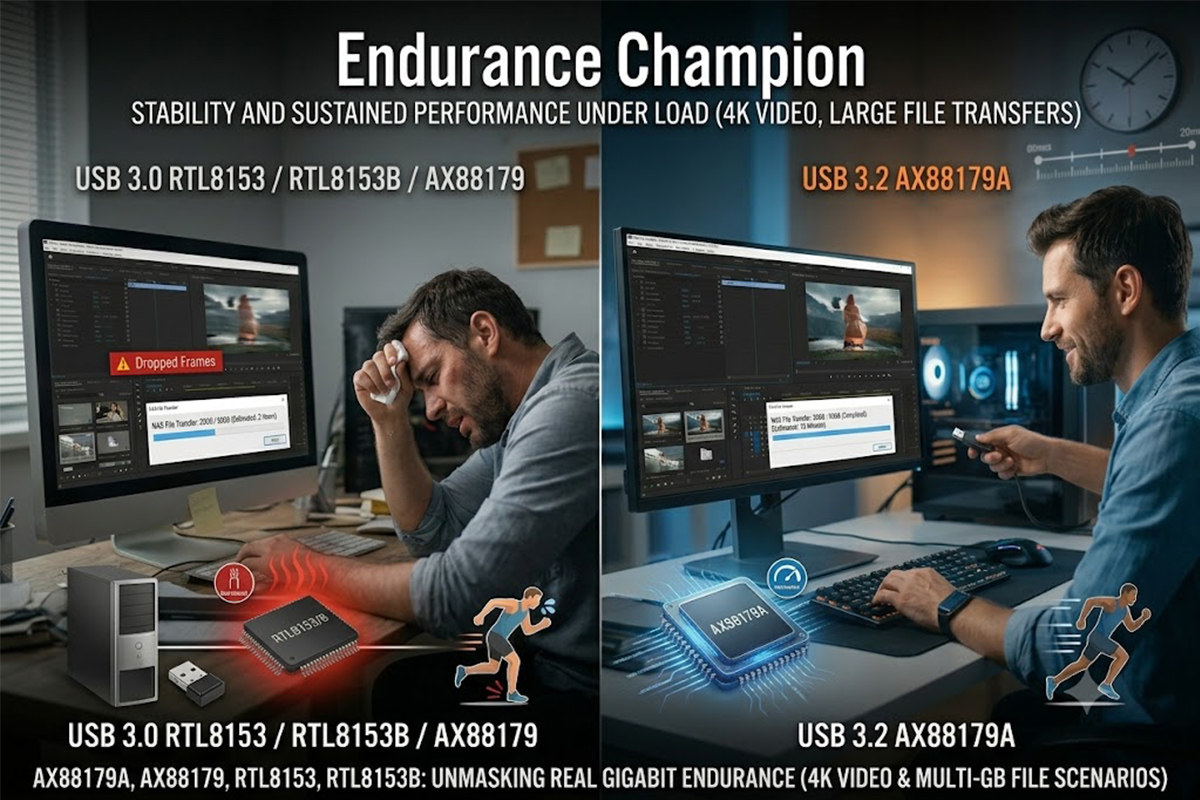 USB千兆网卡芯片大比拼：AX88179A、AX88179、RTL8153和RTL8153B谁才是真正的硬核玩家？