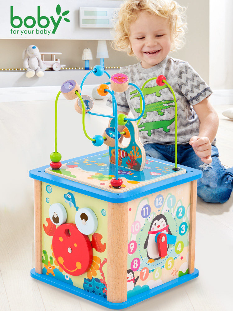 boby ocean wrap around Pearl Baobi Big number early lessons wise baby string Everest children Toys wood 123 years old