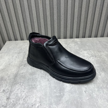 Broken code treated genuine leather men's shoes 2025 winter new fashion round-toe sleeve thick velvet warm cowhide high-top men's boots