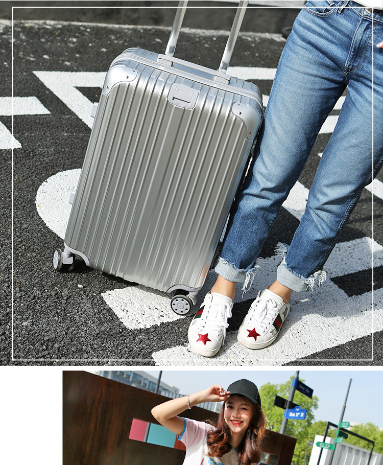 Hành lý chính hãng xe đẩy sinh viên mật khẩu bánh xe mật khẩu 20/22/24 inch cặp kéo
