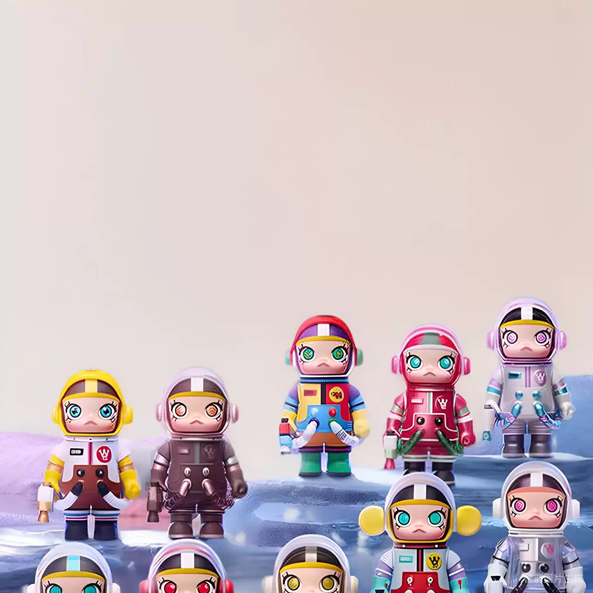 Bubble Mate Met MEGA Collection Series 100% Space Molly Jasmine Second Generation Blind Box Handle Girl Girls