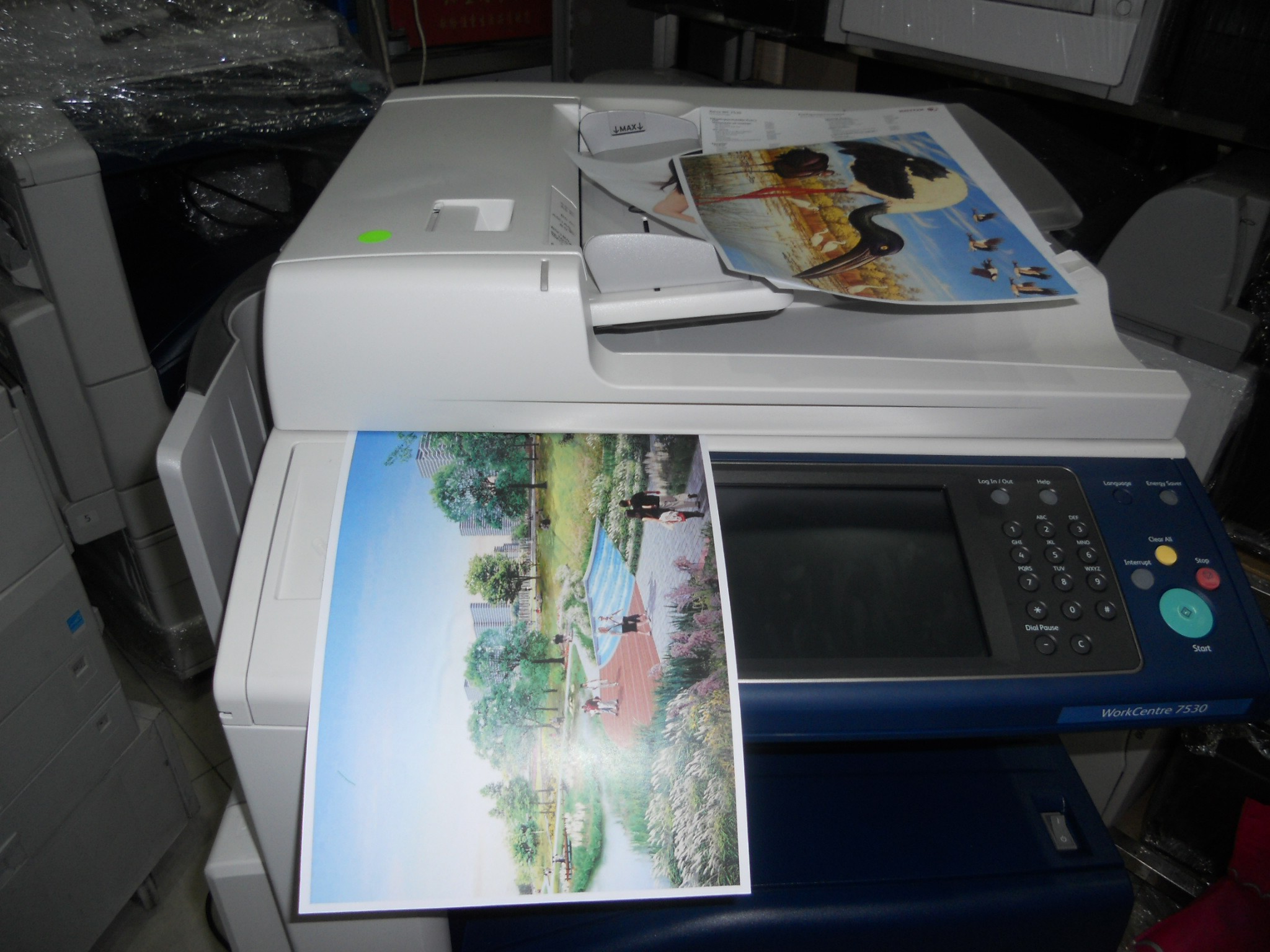Máy in nhãn dán Xerox 7535 7530 màu máy in laser A3 màu mới - Máy photocopy đa chức năng