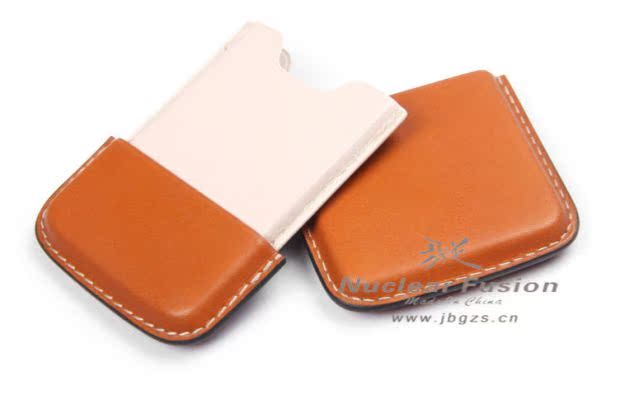 Fusion gốc da handmade hàng da danh thiếp hộp thẻ tín dụng nam và nữ bộ thẻ may tay tùy chỉnh dây đeo thẻ