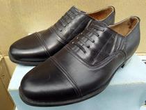 Cattle stock 90 annual production 3513 factory blue box 87 school official Three-joint leather shoes three heads (cow leather upper floor)