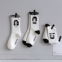 Nuts mommy ins tide cartoon socks children Spring and Autumn Sports College wind stockings Korean students