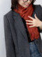 Anna Qingchen Warm Time cashmere tassel rectangular scarf solid color shawl to keep boys and girls warm