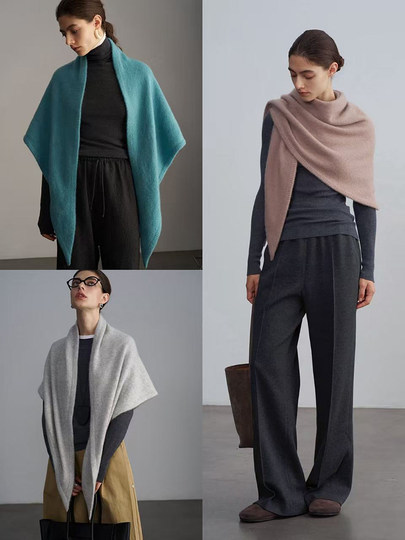 Anna Kengkeng Milk Candy Corner Herbalife Cashmere Large Shawl Neck Warmer Fashionable Versatile Elegant Warm Large Scarf