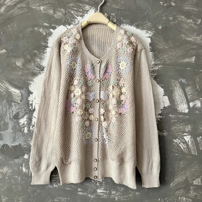 Songling Store Spring/Summer Handmade Light Purple Hollow Out 3D Crochet Cardigan Knitwear for Women Pt161 Songling Store Spring/Summer Handmade Light Purple Hollow Out 3D Crochet Cardigan Knitwear for Women Pt161