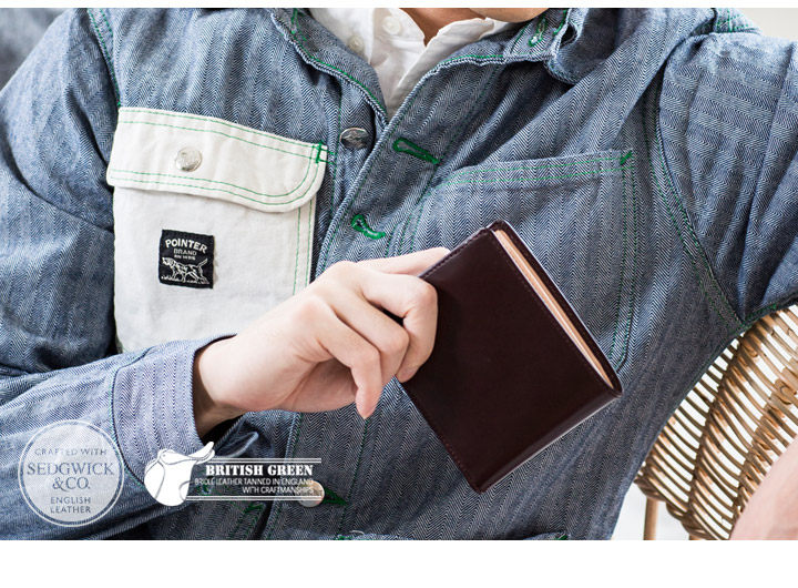 Japanese BRITISH GREEN BRITISH Malleppi head layer cowhide leather short thin birthday gift wallet