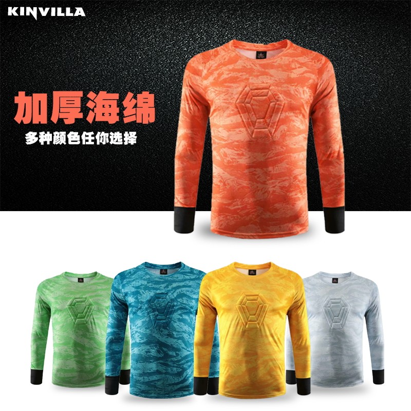 19 years of new official football goalkeeper's long sleeve suit mark game training jersey dragon clothes