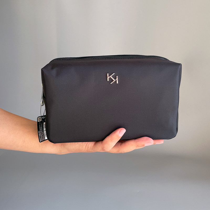 Exit British Original Single High-end Black Oxford Cloth Large Capacity Wash Bag Waterproof Durable Travel Makeup Bag-Taobao