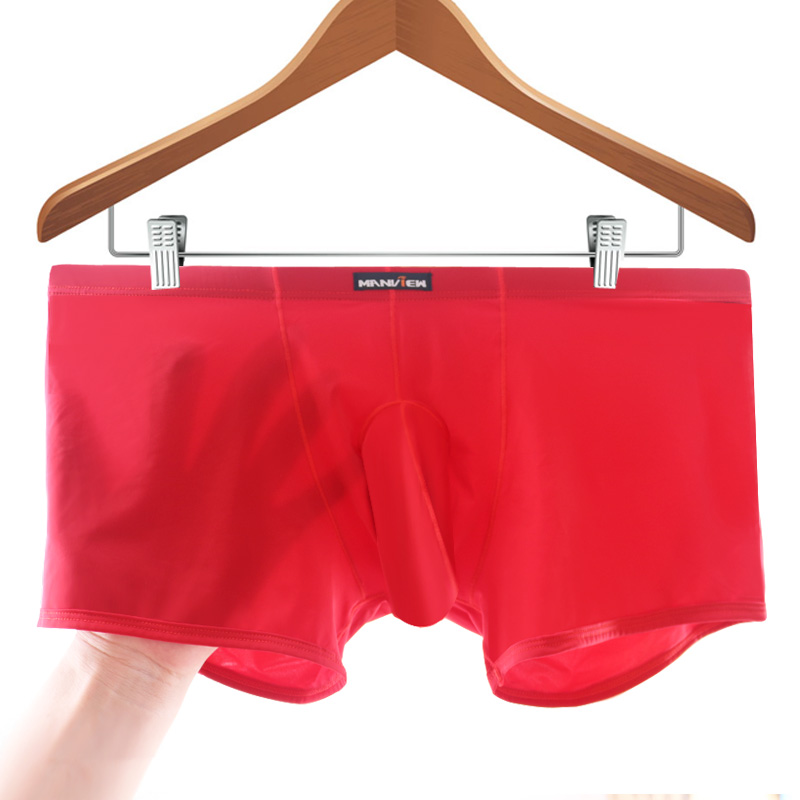 Đồ lót nam quần boxer nam với bộ JJ hình con voi U lồi băng siêu mỏng gợi cảm quan sip nam