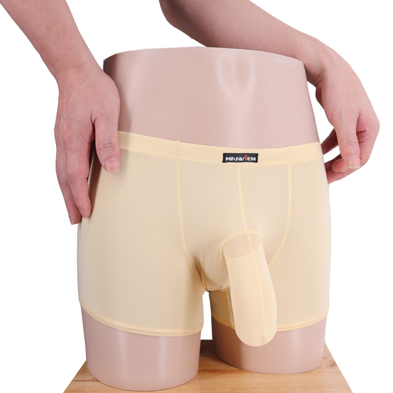 Đồ lót nam quần boxer nam với bộ JJ hình con voi U lồi băng siêu mỏng gợi cảm quan sip nam