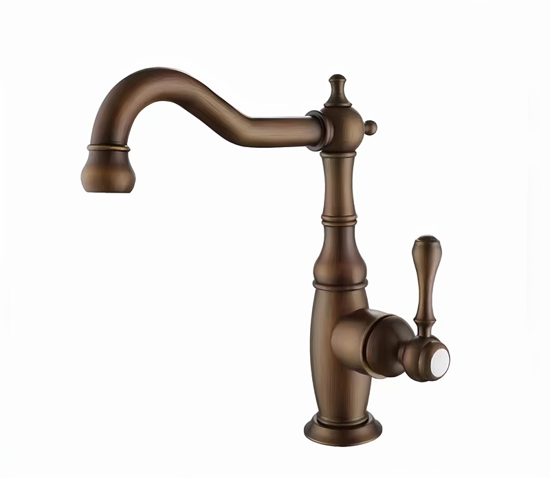 Classical Golden Bathroom Washbasin Faucet All-Copper Gold-Plated Washbasin Faucet European Retro Kitchen Basin