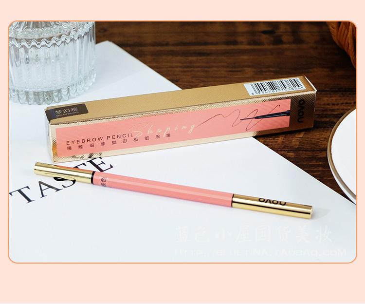 Chì kẻ mày NOVO dạng mảnh và mảnh 0,3g, không thấm nước, lâu trôi, không đánh dấu, không thấm mồ hôi, đầu rất mỏng dành cho phụ nữ mới bắt đầu kẻ mày