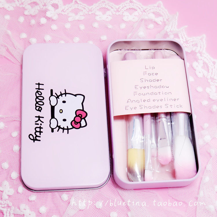30% off three KT cat makeup brush set blush brush eye shadow brush iron box set brush 7 pieces brush set brush makeup