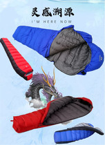 ME down sleeping bag adult outdoor portable camping duck down sleeping bag winter-20 ℃ thick warm Mam style
