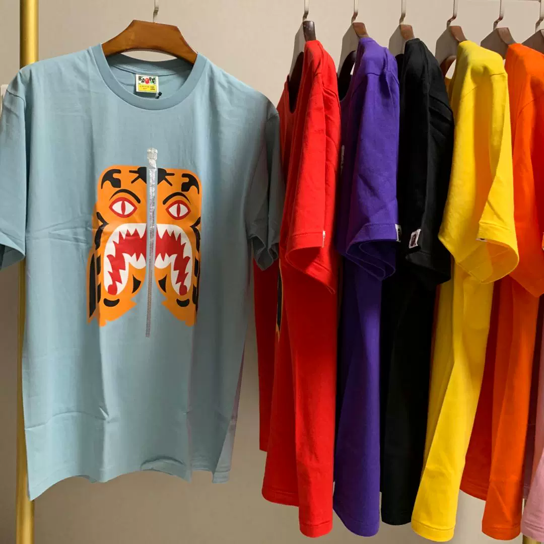 Оригинальная точка японский BAPE TIGER цвет тигровый приплив бренд летняя мужская и женская футболка с круглым вырезом с коротким рукавом