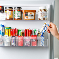 Japan imported refrigerator side door container box free splicing food fresh box snack box Snacks Egg Special storage artifact