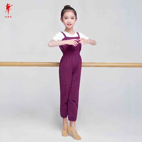 红舞鞋 Детская спортивная одежда, комбинезон, штаны для отдыха, свободный крой, эффект подтяжки