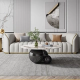 Итальянский светлый роскошный рок -плита Круглый гостиная дизайнер дизайнер специального чая для чая современный простой сферический шар из нержавеющей стали