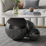 Итальянский светлый роскошный рок -плита Круглый гостиная дизайнер дизайнер специального чая для чая современный простой сферический шар из нержавеющей стали