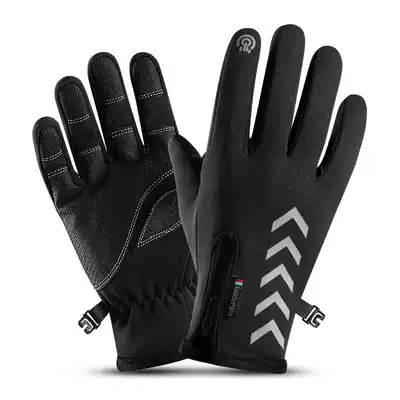 Winter warm outdoor gloves waterproof men's winter women's riding motorcycle windproof and cold-proof touch screen plus velvet