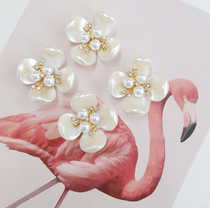  Handmade DIY imitation shell pearl flower heart four-leaf clover alloy accessories