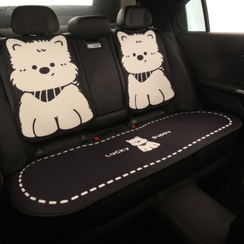 Car Seat Cushion, Suitable for All Seasons, Cute Seat Pad, Winter Half-Cover Car Seat Cover, Non-Slip Rear Seat Cover for Women