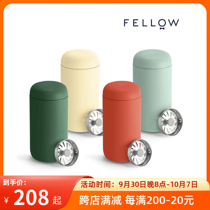 FELLOW thermos cup stainless steel double-layer vacuum ceramic coating narrow mouth accompanying coffee cup leak-proof and warm
