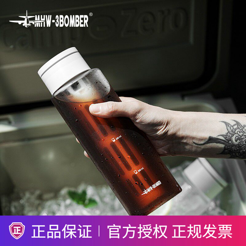 Mhw-3Bomber Bomber Ice Core Cold Brew Pot Coffee Cold Brew Bottle Household Portable Fruit Tea Cold Brew Bottle