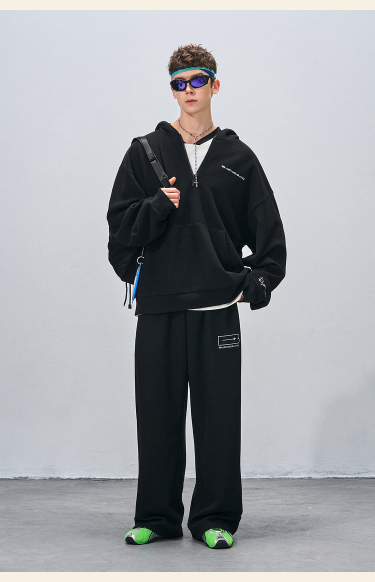 BJHG Corduroy Half-Zip Hoodie