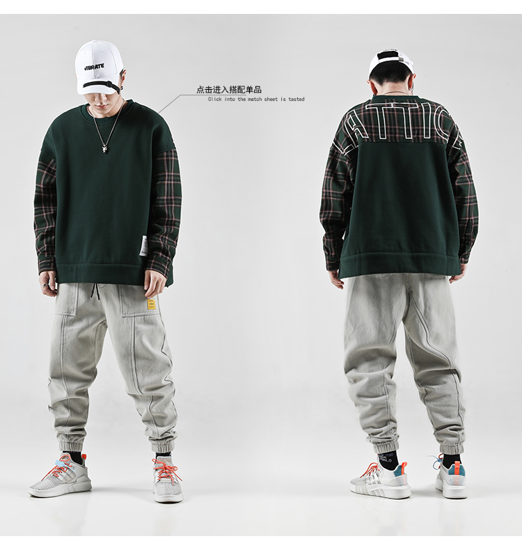BJHG mùa đông cơ bản cotton quần xu hướng nam lỏng lẻo màu lông cừu dày lên Harlan chùm chân quần giản dị quần harem