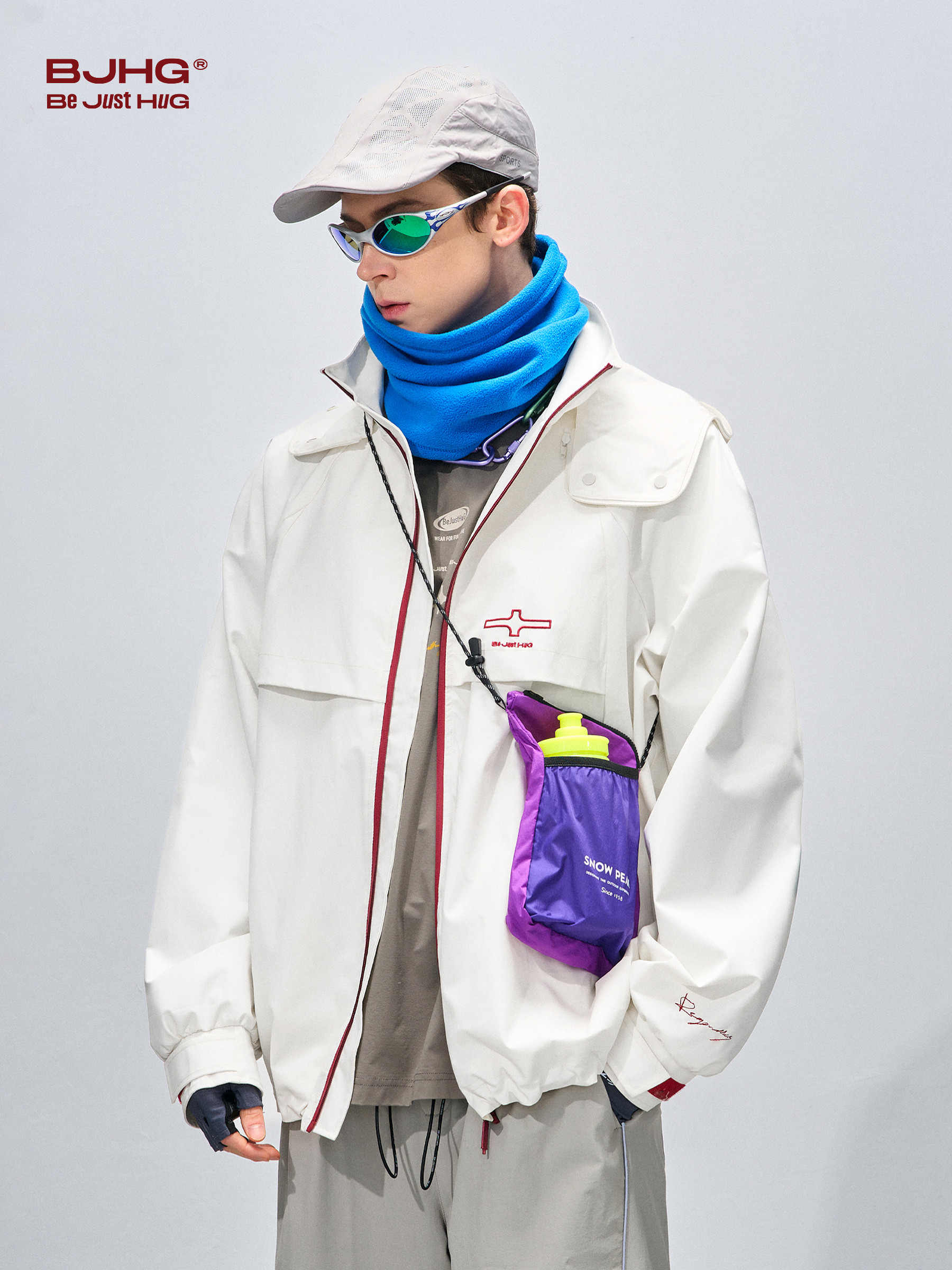 Bjhg Reckless Spring Outdoor Three-Proof Jacket for Men and Women, Detachable Mountaineering Clothing, Hiking Sports Jacket