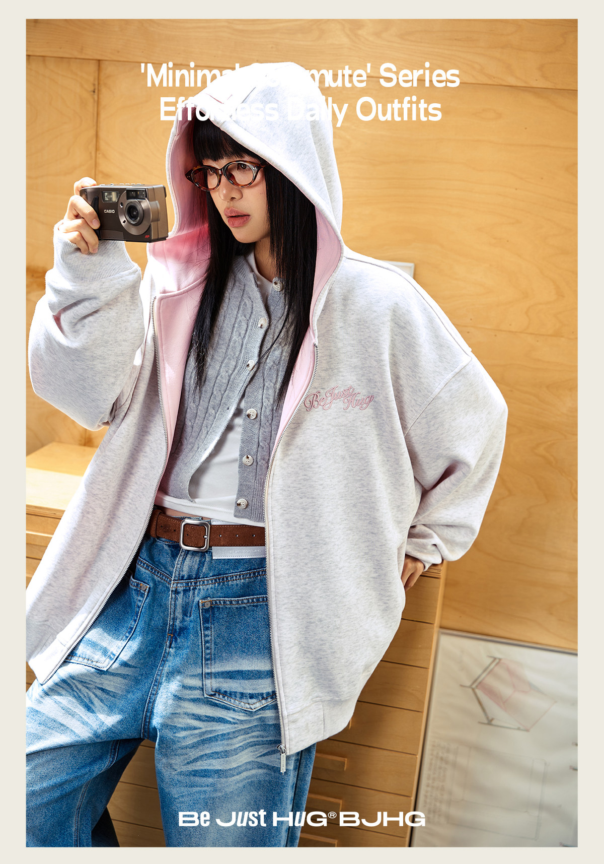 BJHG Not Working Zip-Up Hoodie