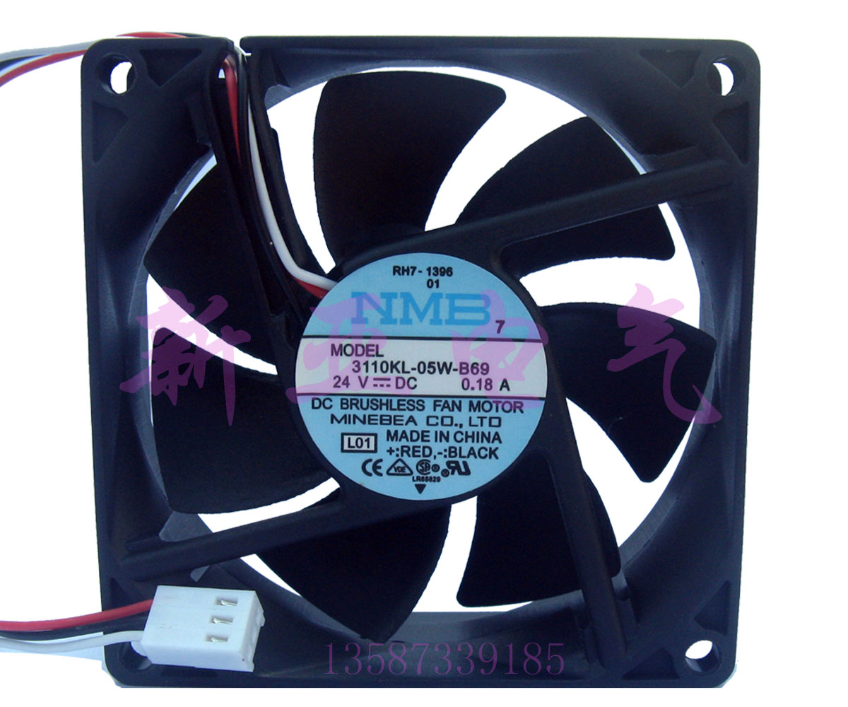 NMB fan 3110KL-05W-B69 24V 0 18A 8CM 8025 24V 3 wire with detection fan